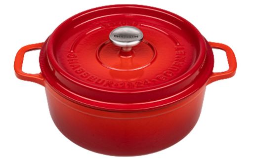 Chasseur Gourmet Round French Oven 24cm/4l - Crimson