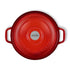 Chasseur Gourmet Round French Oven 26cm/5l - Crimson Cast Iron Casseroles The Cooks Kitchen 