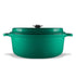 Chasseur Gourmet Round French Oven 28cm/6.1l - Jade Cast Iron Casseroles The Cooks Kitchen 