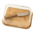 Pebbly - Glass Butter Dish & Spreader - 2pc Set