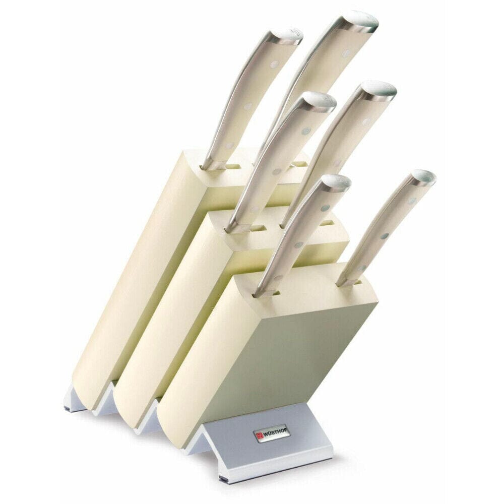 Wusthof Classic Cream Iko Block 7pc Set Knife Sets The Cooks Kitchen 