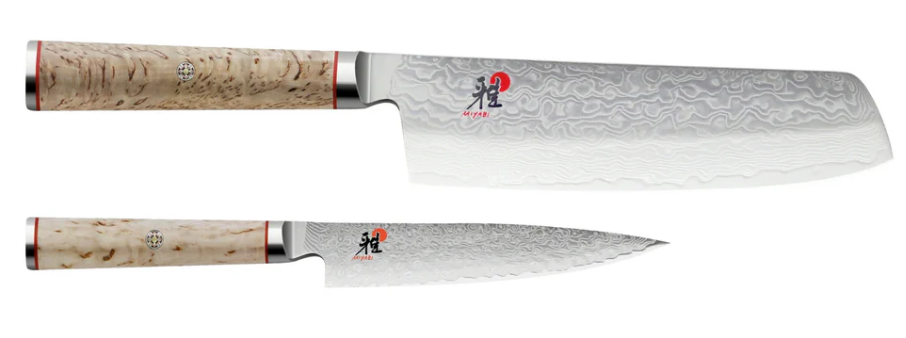 Miyabi 5000mcd Birchwood Nakiri & Shotoh Knife Set 2 Piece