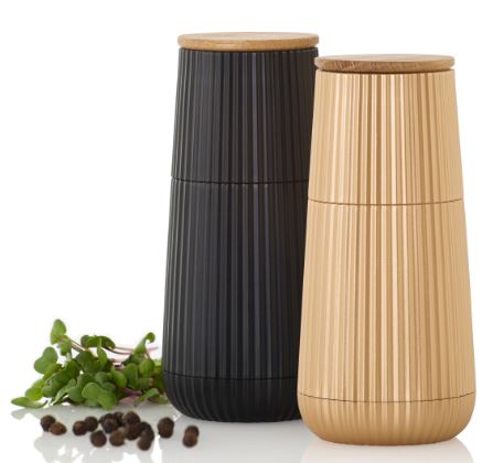 Ad Hoc Pepper & Salt Mill Set 12.3cm - Black And Gold