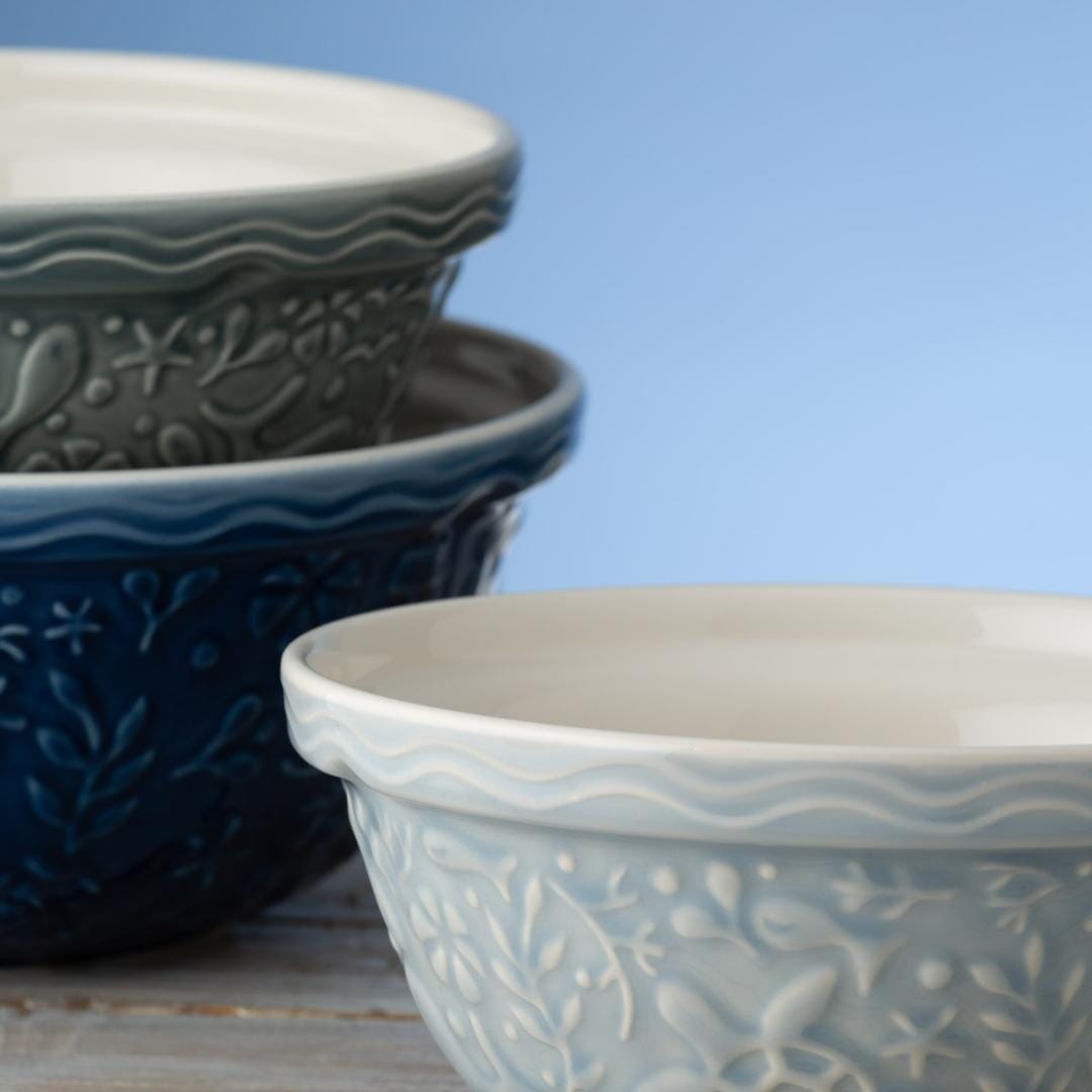 Mason Cash Nautical Blue Mixing Bowl 24cm/2l Light Blue Mixing Bowls & Pudding Bowls The Cooks Kitchen 