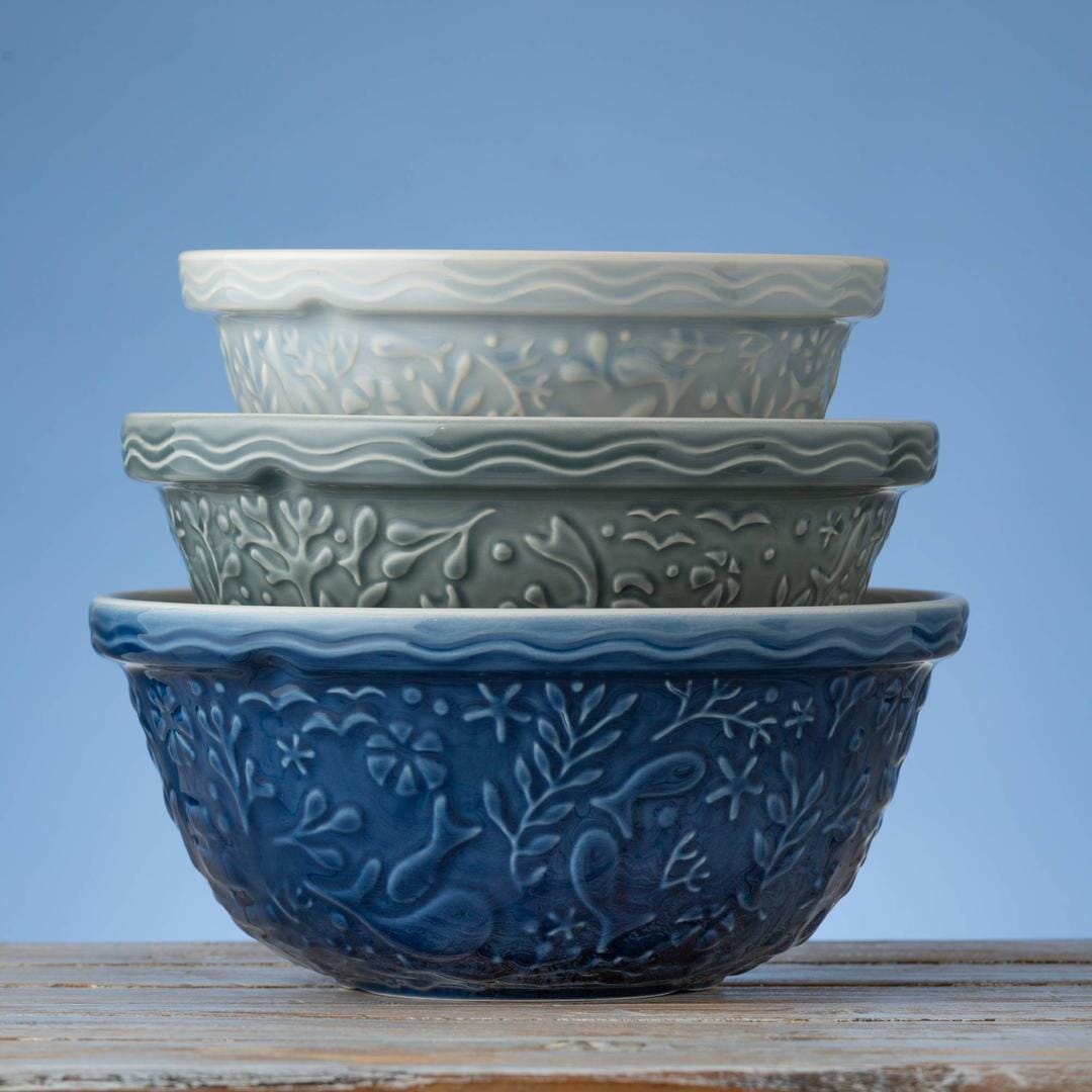Mason Cash Nautical Blue Mixing Bowl 24cm/2l Light Blue Mixing Bowls & Pudding Bowls The Cooks Kitchen 