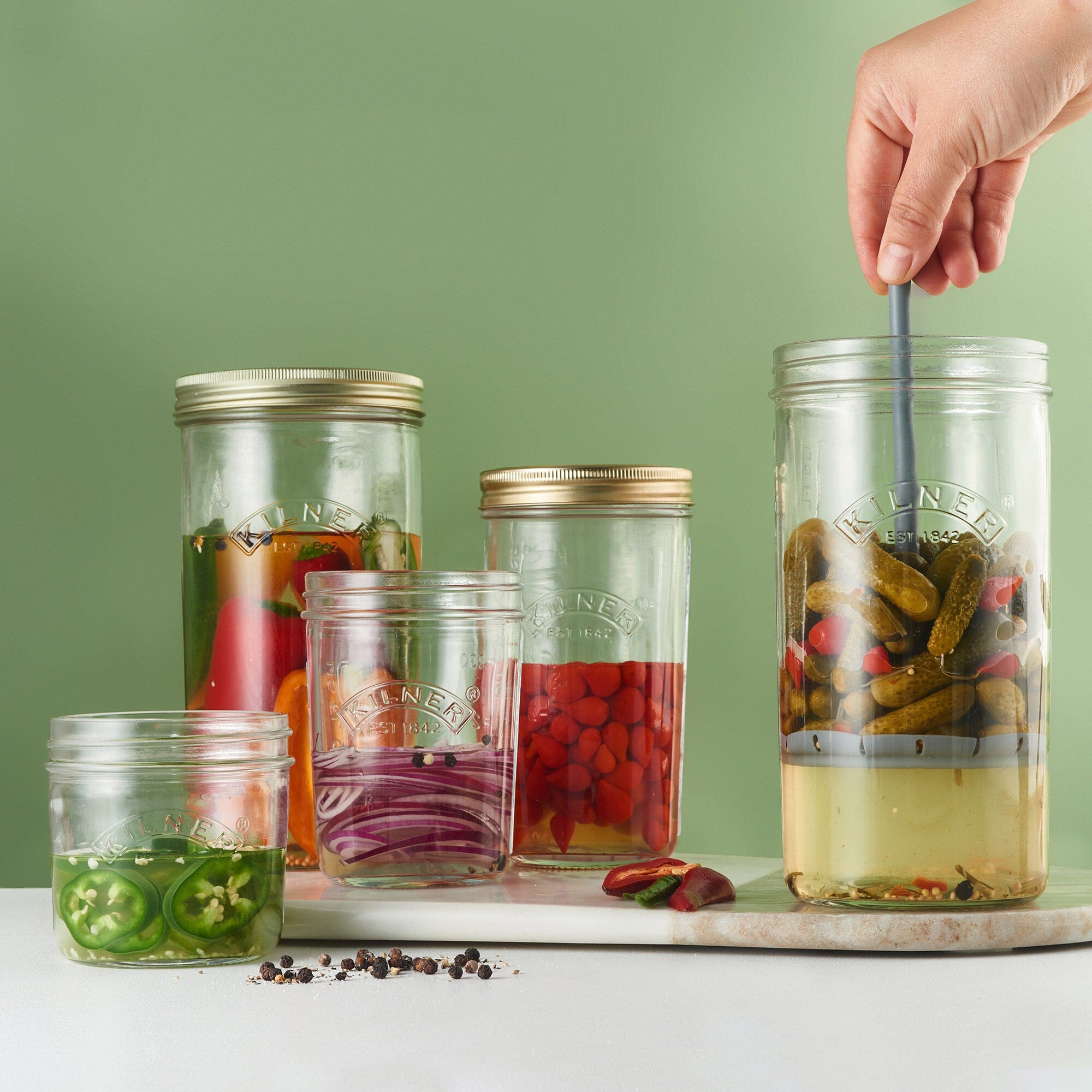Kilner Pickle Jar With Lifter 1l Glassware Storage The Cooks Kitchen 