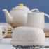 Price & Kensington Daisy Butter Dish Ceramic Hand Painted Flower Embossed White