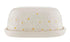 Price & Kensington Daisy Butter Dish Ceramic Hand Painted Flower Embossed White
