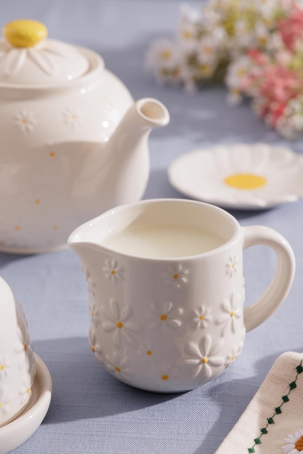 Price & Kensington Daisy Milk Jug 275ml Creamer Ceramic Hand Painted 