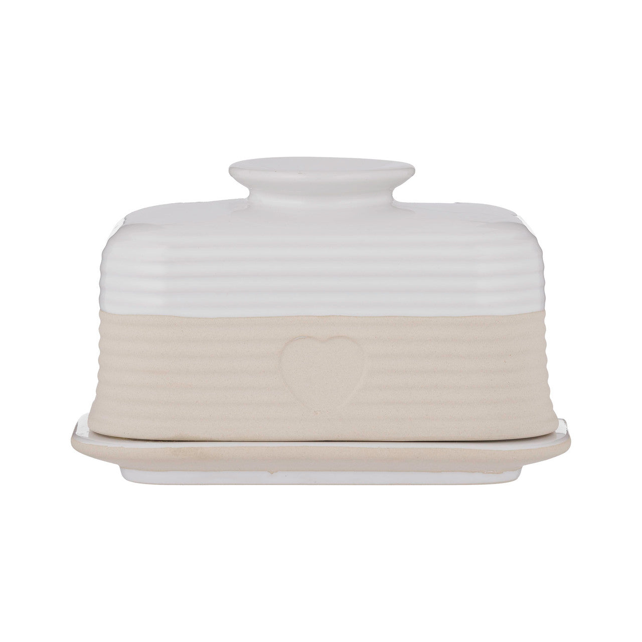 Mason Cash Rustic Charm Butter Dish - 10x15.6x10.6cm