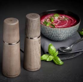 Cole & Mason Marlow Beech Grey 185mm Salt & Pepper Mill Gift Set Salt & Pepper Grinders & Mills The Cooks Kitchen Mandurah 