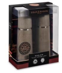 Cole & Mason Marlow Beech Grey 185mm Salt & Pepper Mill Gift Set Salt & Pepper Grinders & Mills The Cooks Kitchen Mandurah 