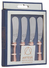 Artesa Butter Knife Set With Rose Gold Effect Set Of 4