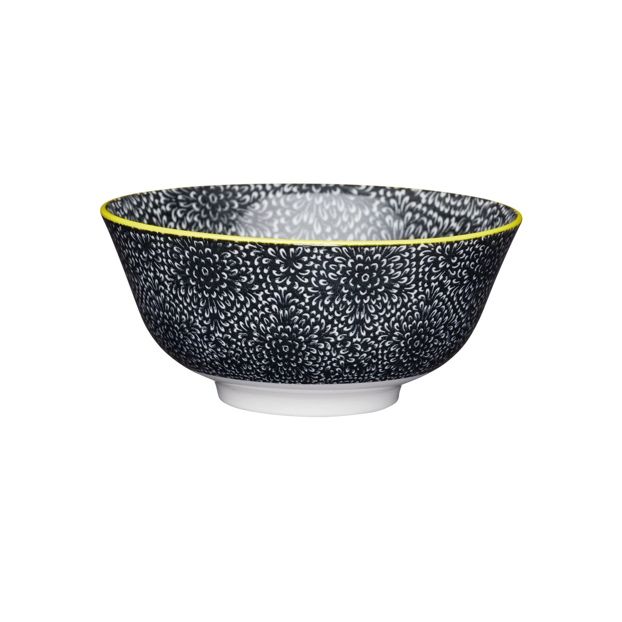Mikasa Does It All Bowl - Black Floral 15.7cm Bowls The Cooks Kitchen 