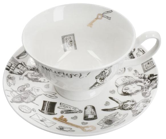 Mikasa X Victoria And Albert Alice In Wonderland Cup And Saucer 210ml Mugs - Cups & Saucers The Cooks Kitchen 