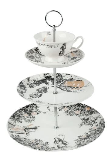 Mikasa X Victoria And Albert Alice In Wonderland 3 Tier Cake Stand Cake Plates & Stands The Cooks Kitchen 