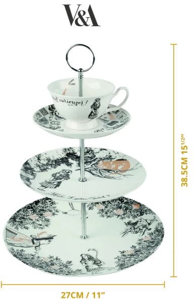 Mikasa X Victoria And Albert Alice In Wonderland 3 Tier Cake Stand Cake Plates & Stands The Cooks Kitchen 