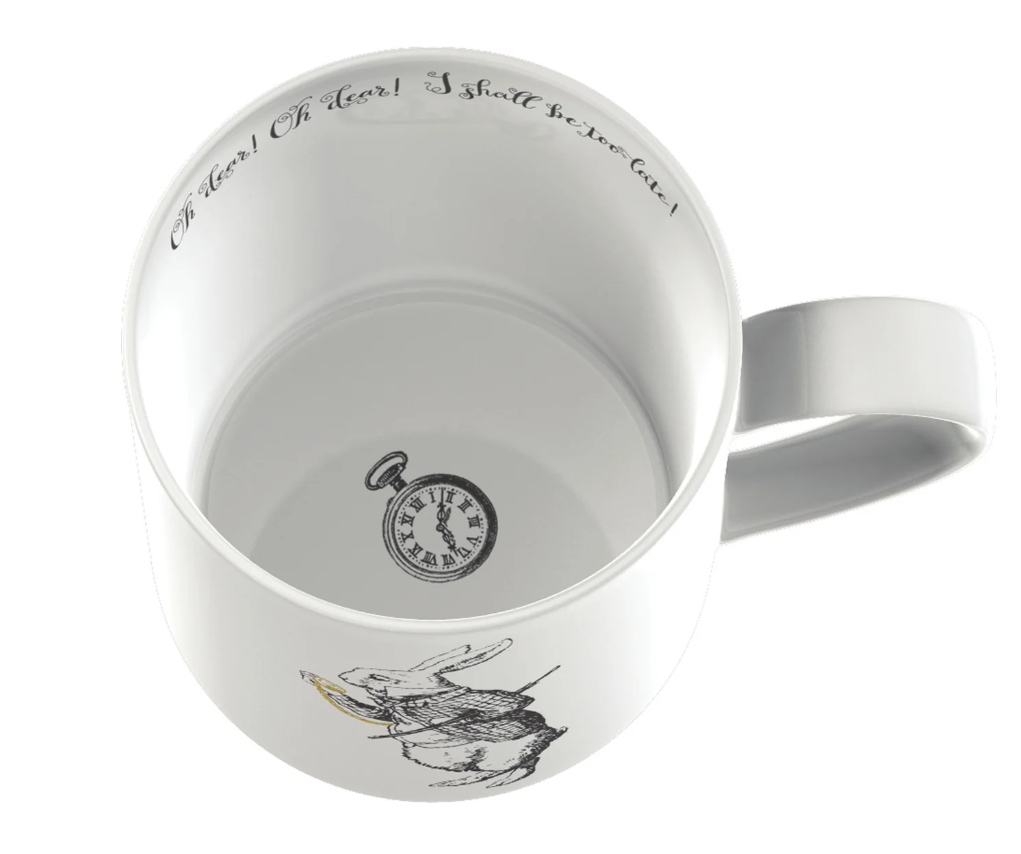 Victoria & Albert Alice In Wonderland Can Mug, White Rabbit, 350ml, Gift Boxed