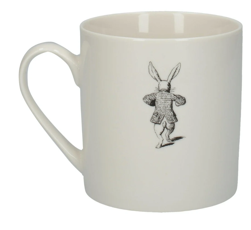 Victoria & Albert Alice In Wonderland Can Mug, White Rabbit, 350ml, Gift Boxed