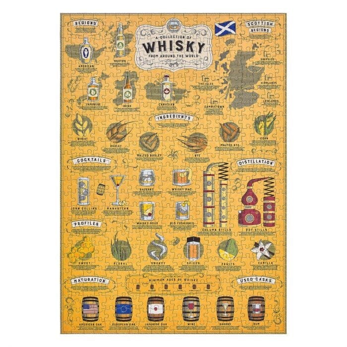 Ridley's Whisky Lover's 500 Piece Jigsaw Puzzle Orange 35x48.3x0.6 Novelty Gifts The Cooks Kitchen Mandurah 