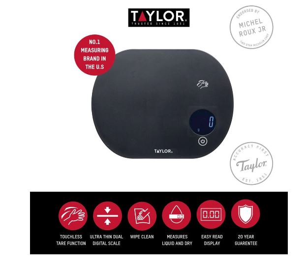 Taylor Pro Scale Digital Touchless Tare 5kg