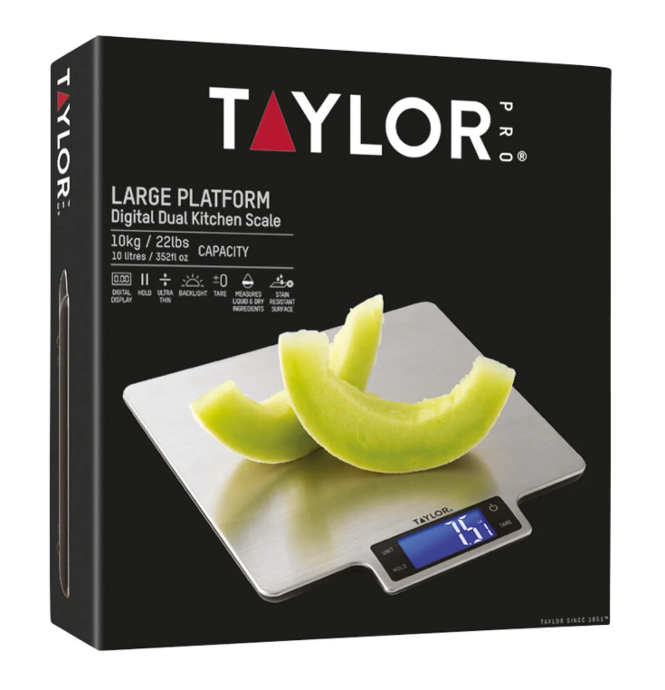 Taylor Pro Large Platform St6ainless Steel Kitchen Scale10kg
