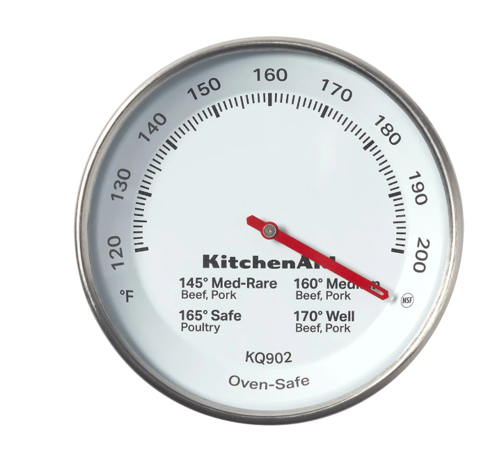 Kitchenaid Leave In Cooking Meat Thermometer Stainless Steel 13cm Silver