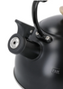 La Cafetiere Stovetop Whistling Tea Kettle With Beechwood Handle 1.6l Black