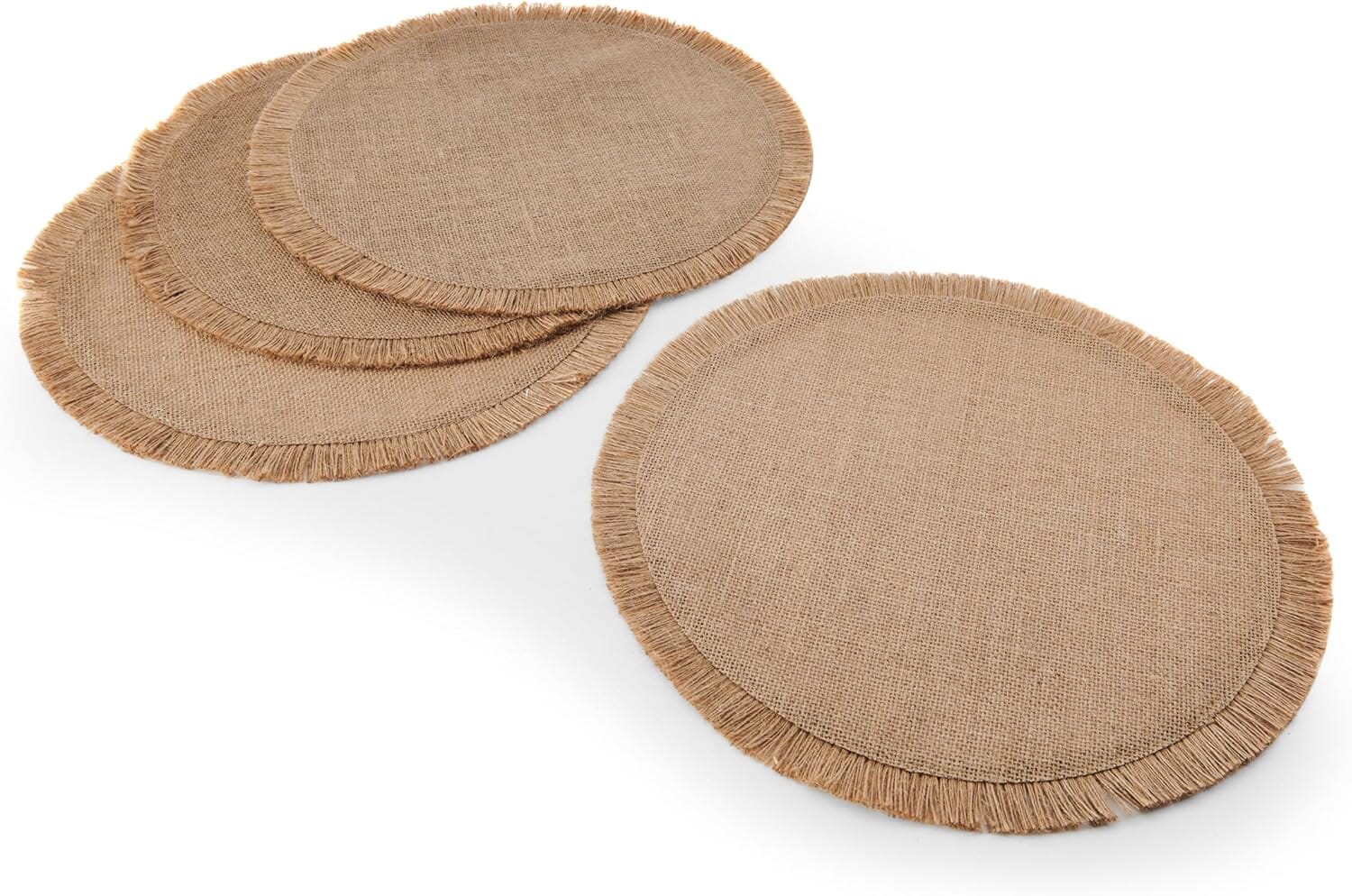Mikasa Round Placemats Set Of 4 38cm - Hessian Placemats The Cooks Kitchen 