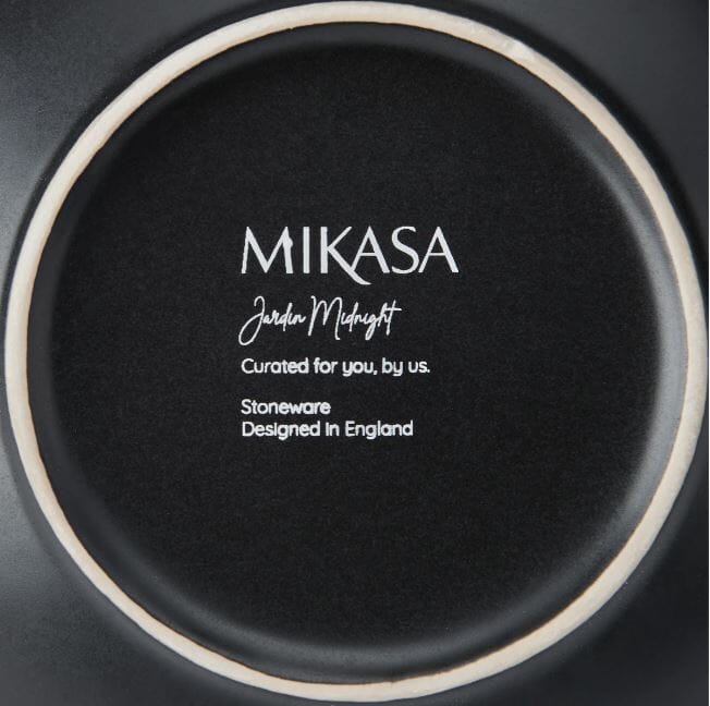 Mikasa Jardin Midnight 4-piece Stoneware Pasta Bowl Set - Black Bowls The Cooks Kitchen 