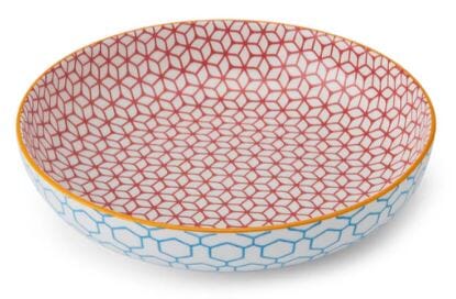 Mikasa Coupe Pasta Dinner Bowl 21cm - Geometric Blue Bowls The Cooks Kitchen 