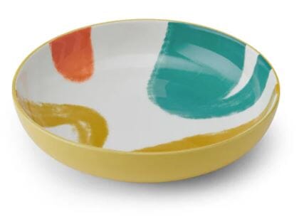 Mikasa Coupe Pasta Dinner Bowl 21cm - Yellow Abstract Bowls The Cooks Kitchen 