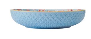 Mikasa Coupe Pasta Dinner Bowl 21cm - Blue Mosaic