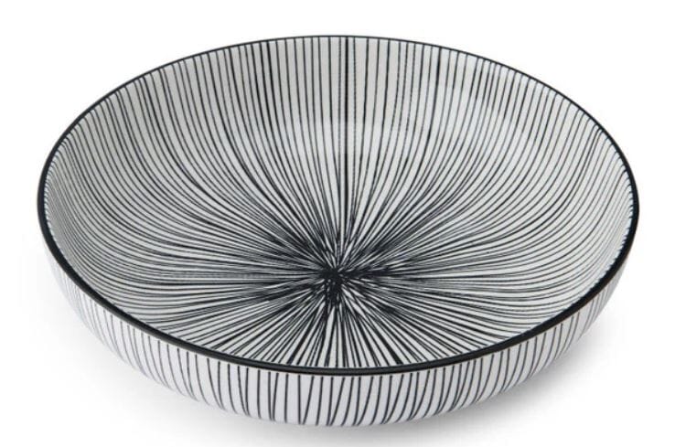 Mikasa Coupe Pasta Dinner Bowl 21cm - Black Stripe Bowls The Cooks Kitchen 