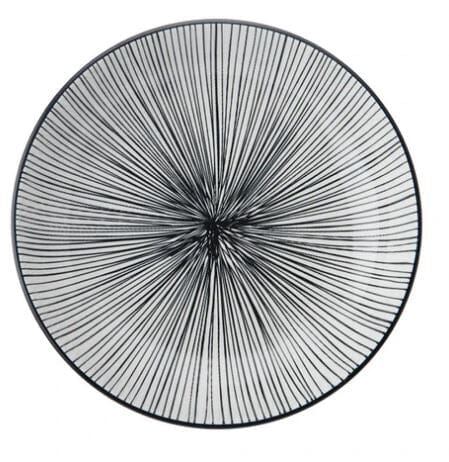 Mikasa Coupe Pasta Dinner Bowl 21cm - Black Stripe Bowls The Cooks Kitchen 