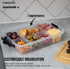 Farberware Snackle Box With 7 Snack Dividers And Bamboo Lid 20x33cm Snackle Box The Cooks Kitchen 