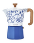 La Cafetière Venice Aluminium Espresso Maker 6 Cup / 290ml (blu Fiorato)