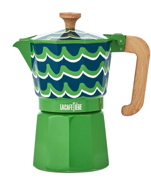 La Cafetière Venice Aluminium Espresso Maker 6 Cup / 290ml (cyan Tides)