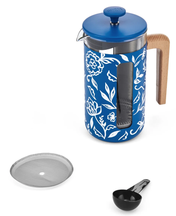 La Cafetière Pisa Cafetière 8 Cup / 1l (blu Fiorato)