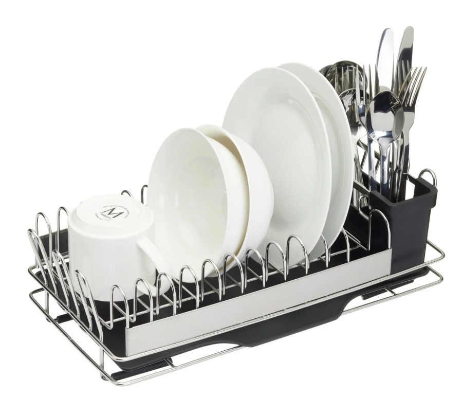 Mastercraft Compact Stainless Steel Dish Drainer 41 X 22cm