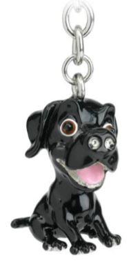 Little Paws Black Labrador, Key Ring/bag Charm