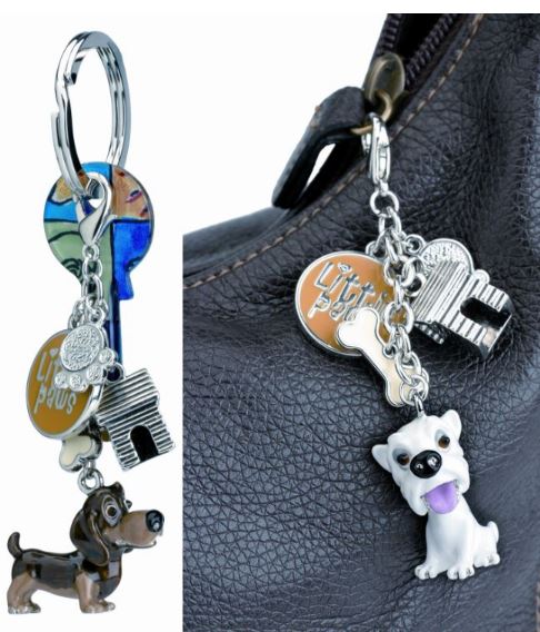 Little Paws Jack Russell, Key Ring/bag Charm