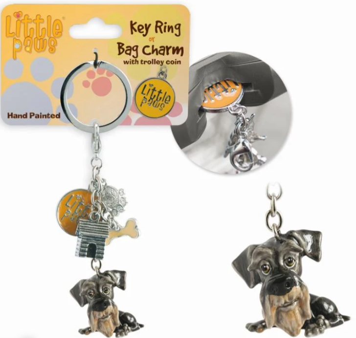 Little Paws Schnauzer, Key Ring/bag Charm
