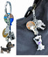 Springer Spaniel Black & White, Key Ring/bag Charm