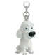 Little Paws White Poodle Key Ring/bag Charm