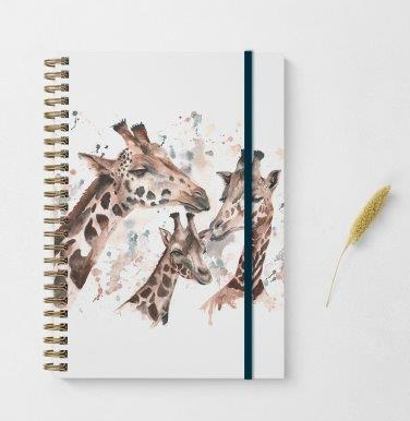 Meg Hawkins A5 Giraffe Note Book