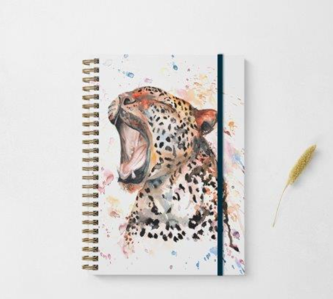 Meg Hawkins A5 Leopard Note Book