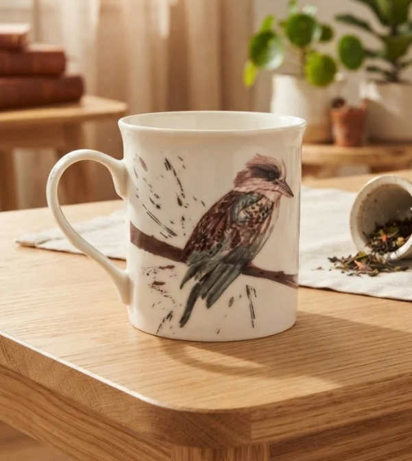 Meg Hawkins Kookaburra New Bone China Mug