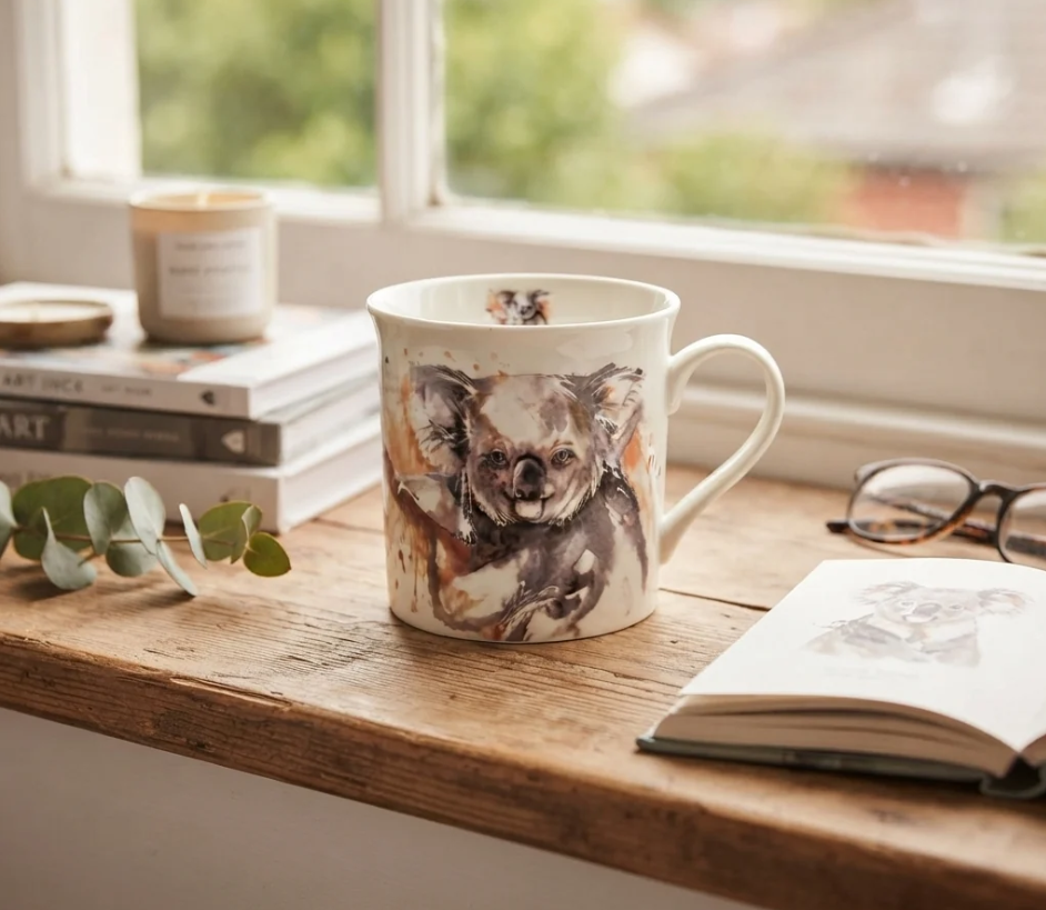 Meg Hawkins Koala Tree New Bone China Mug
