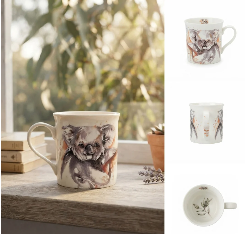 Meg Hawkins Koala Tree New Bone China Mug